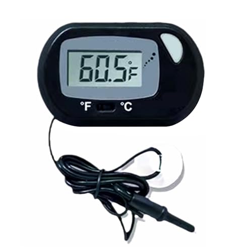 ZJchao Digital Aquarium Thermometer LCD Display Reptile Fish Thermometer with Probe for Water Temperature Measurement Fish Tanks Reptile Habitats