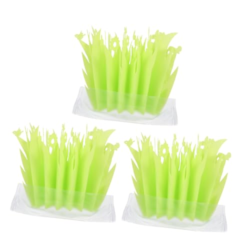 Sosoport 3pcs Humidifier for Reptile Tanks Natural Evaporative Plants Non-Electric Terrarium Decor for High Humidity Environments Safe and Easy to Use for Turtles Lizards and More - color: Light Green