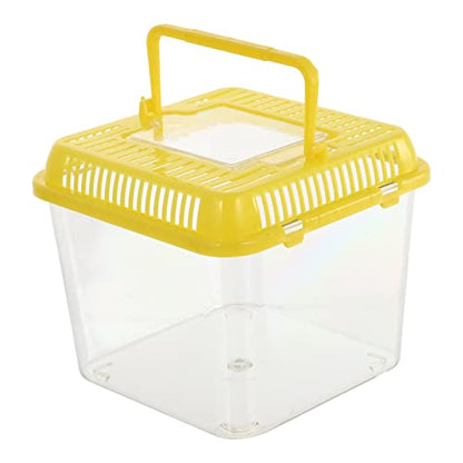 TEHAUX 1pc Portable Transparent Tortoise Tank Detachable Lid Reptile Habitat for Snakes and Pets Easy to Clean and Ventilated Breeding Box