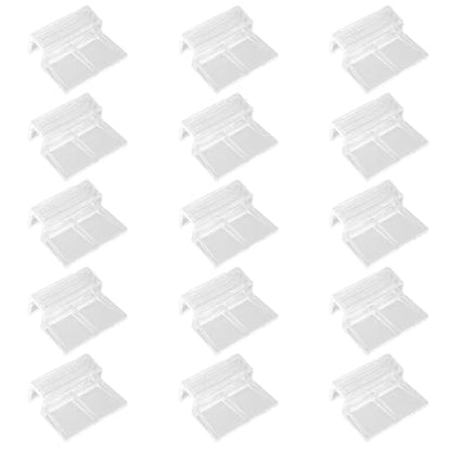 15 Pcs Rimless Aquarium Lid Clips for 11-12mm Glass, Clear Acrylic Aquarium Cover Support Clamps for Fish Tank Lid Holder, Plastic Tank Top Clips for Glass Canopy or Piscine Hoods and Covers