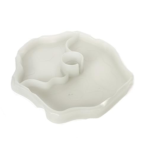 Turtle Drinker Reptile Water Bowl 2 in 1 Automatic Reptile Feeder Water Dispenser Tortoise Water Dish Automatic Water Reservoir Feeder for Reptile Turtle Food Dish - color: White