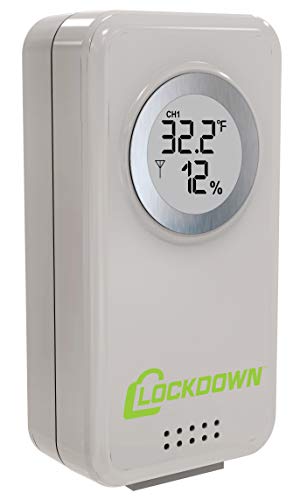 LOCKDOWN Digital Hygrometer with Convenient Design, Backlit Screen and Min/Max Reading for Temp and Humidity Monitoring in Safes, Rooms, Cases and Cabinets - style: Wireless