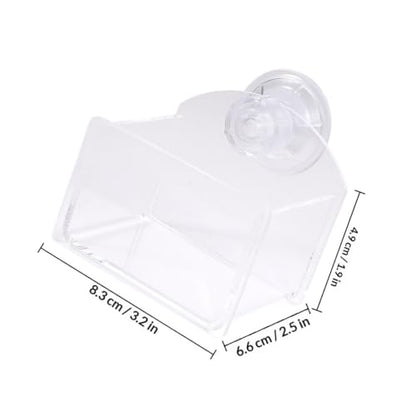 OUNONA Suction Cup Reptile Feeder Water and Food Bowl for Lizards and Green Iguanas, Plastic Material with Solid Construction, Easy Washing, Stable to Install on Wall in Acrylic Boxes