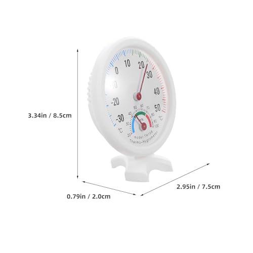 SHOWERORO 2pcs Analog Hygrometer Thermometer 75mm Dial Indoor Outdoor Mini Temperature Humidity Meter for Refrigerator and Humidifier Use