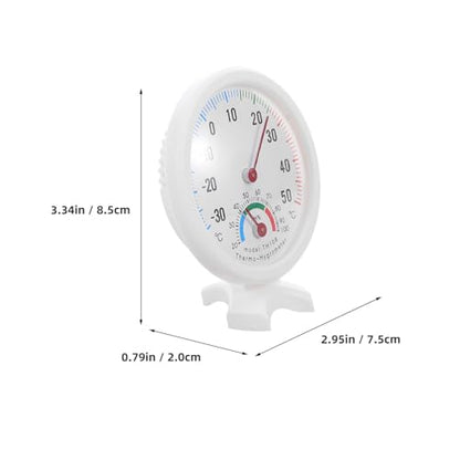 SHOWERORO 2pcs Analog Hygrometer Thermometer 75mm Dial Indoor Outdoor Mini Temperature Humidity Meter for Refrigerator and Humidifier Use