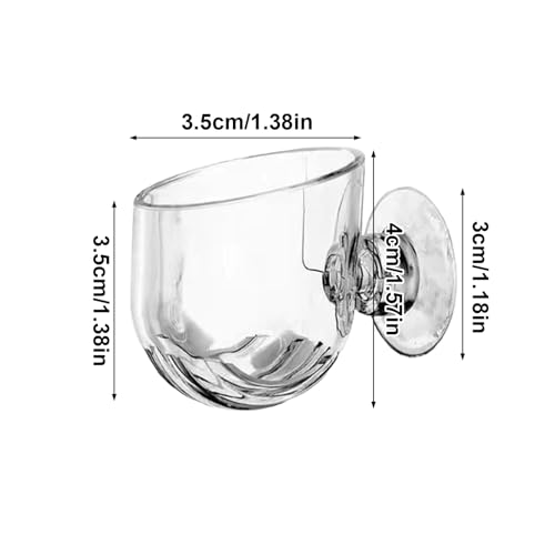 Floating Shrimp Bowl, Aquarium Feeding Tray with Suction Cup, Fish Food Cup Accessory, Reptile and Aquatic Pet Feeder, Tank Tortoise Gecko Bearded Dragon Betta Turtle Shrimp Crab Frog Snake Spider - size: Small