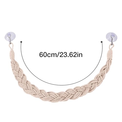 Hermit Crab Toys Tank – Reptile Terrarium Accessories Climbing, Jute Rope Ladder Lizards, Geckos Snakes | Tank - Reptile Terrarium Accessories Climbing Jute Rope Ladder Lizards Geckos S - color: Beige