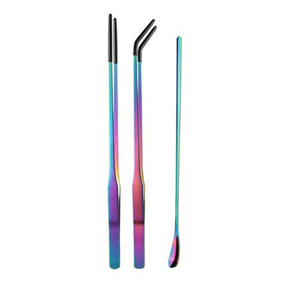 Reptiles Feeding Tongs Clamp Long Nonslip Coated Stainless Steel for Safe Pet Food Handling Pet Feeding - color: Feeding Spoon Color