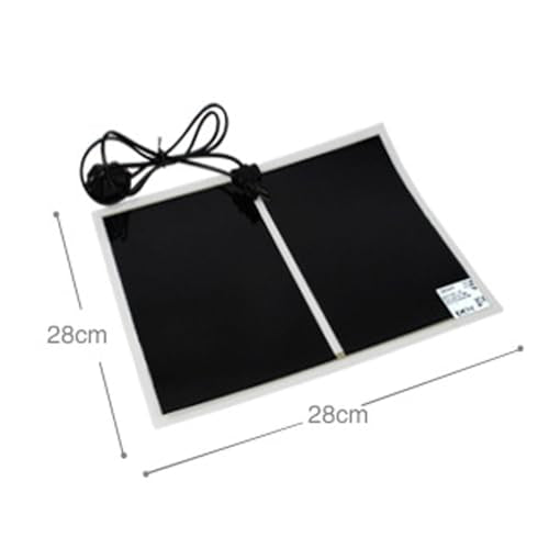 Reptile Pet Heat Mats, 7/14/20W 110V Adjustable Temperature, Rapid Heating Pad for Home Office Insect Box Under Tank Terrarium Turtle Tortoise Snakes Lizard (Black-14W-US Plug-110V(28X28CM)-2Pcs) - color: Black-14W-US Plug-110V(28X28CM)-2Pcs