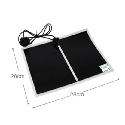 Reptile Pet Heat Mats, 7/14/20W 110V Adjustable Temperature, Rapid Heating Pad for Home Office Insect Box Under Tank Terrarium Turtle Tortoise Snakes Lizard (Black-14W-US Plug-110V(28X28CM)-2Pcs) - color: Black-14W-US Plug-110V(28X28CM)-2Pcs