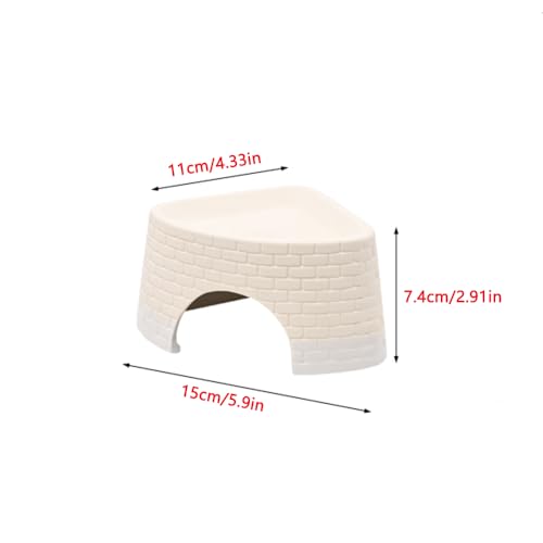 Reptiles Hideout Humidification Cave Reptile Moisture Hide Corner Humid Hide House for Leopard Geckos, Snakes, Lizards, Frogs