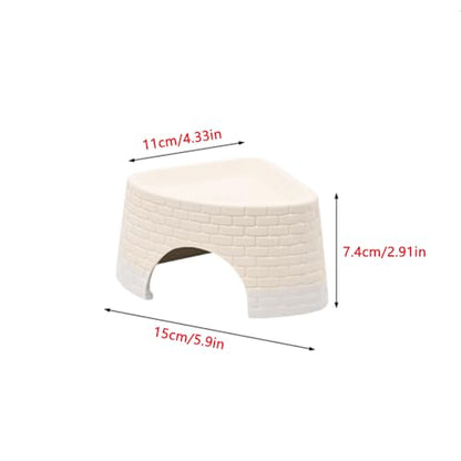 Reptiles Hideout Humidification Cave Reptile Moisture Hide Corner Humid Hide House for Leopard Geckos, Snakes, Lizards, Frogs