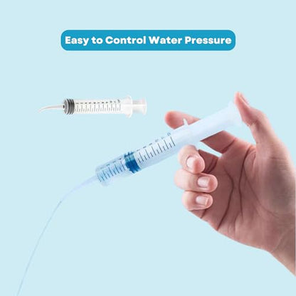 10PCS 12ml/cc Dental Irrigation Syringe - Curved Tip for Wisdom Teeth Cleaning, Tonsil Stones Removing, Lab Use and Feeding Small Pets