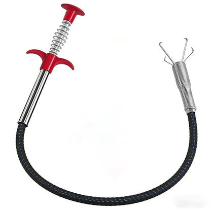 Drain Snake,33 inch Flexible Grabber Claw Pick Up Reacher Tool,Drain Clog Remover - Gutter Cleaning Tools for Home Sink, Bathroom Tub,Drain, Toilet, Tight Spaces - style: 33"
