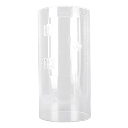 Transparent Cylindrical Jumping Spider Enclosure, Jumping Spider Lizard Reptile Enclosure, Vertical Climbing, Front Opening Door, 360 Visibility, for Hammock Building, wi