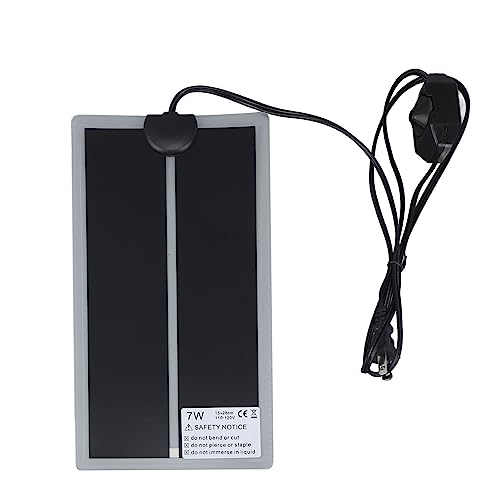 Reptile Heat Pad Under Tank Heater Terrarium Heating Mat for Snakes Lizards Turtles PET Tear Tough Safe (7W) - size: 7W