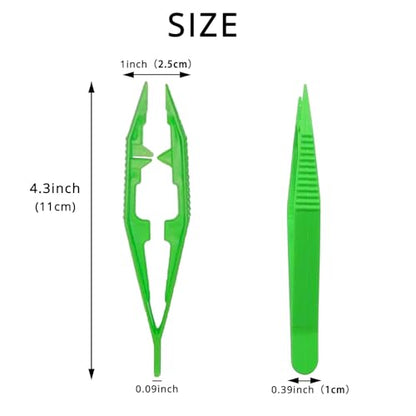 ZIQON 30PCS Plastic Tweezers Beads Tweezers for Dried Flowers Handmade Bead Tweezer Plastic Forceps Craft Tweezer for DIY Bead Jewelry Making Beading Project (30)