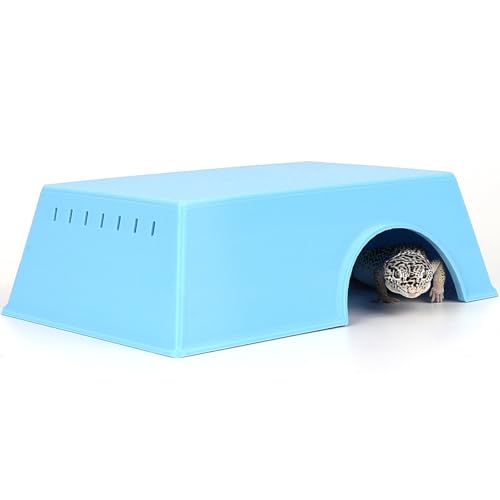 Snake Hide, Leopard Gecko Tank Accessories for Reptile Ball Python Crested Gecko Lizard Bearded Dragon - BlueHideXL - color: Blue, size: XL-Extra Large