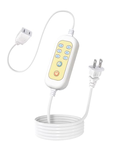 Extension Cord with Timer, 1 Pack, (Only auto-Off, Not self-Startup) | 6 Countdown Options, Auto Shut Off Timer for Phone Charger, Electric Wax Warmer, Christmas Lights, Floor Lamp, Reading Lamp - size: 1 Pack