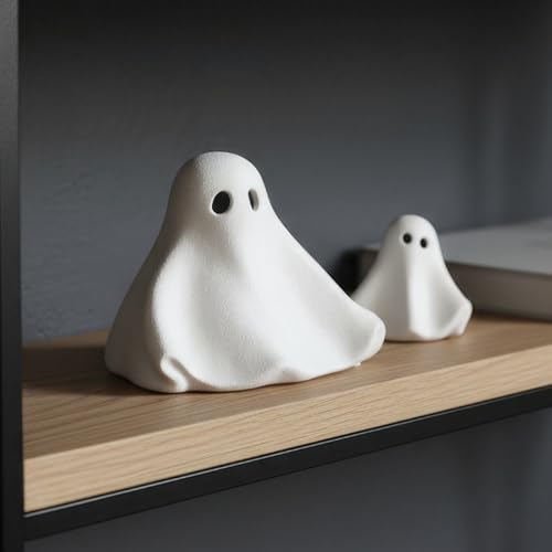 OwMell Ghost Decor Gothic Fish Tank Decor,‌Halloween Aquarium Décor, Small Fish Tank Decoration, Micro Landscape Decor