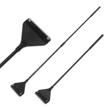 Seaweed Scraper for Glass Aquariums, Fish Tank Cleaner with 10 Blades, Durable and Efficient Aquarium Cleaning Tool, Rust-Resistant, Black, 1 Set