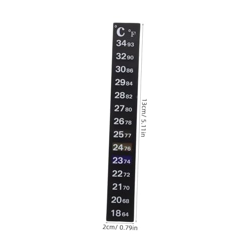 Cabilock 2Pcs Aquarium Thermometer Sticker Easy Stick Thermometer Strip for Fish Tanks Safe Material Temperature Range for Aquariums and Reptiles
