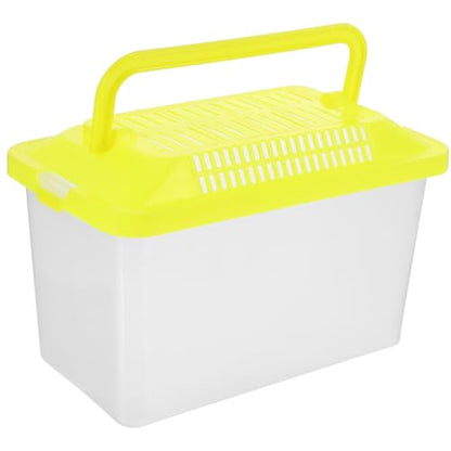 Toddmomy Portable Fish Tank Handheld Aquarium with Handle Transparent Turtle Box for Reptiles Tortoises and Small Pets Plastic Pet Hamster Box 5.90 X 4.33 X 3.54 in - size: 15x11cm