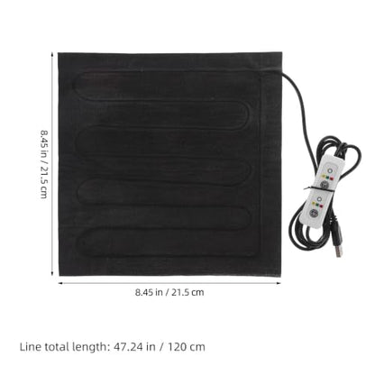 Toddmomy Reptile Heating Mat with Temperature Control and Waterproof Cloth, Small Pet USB Electric Heating Pad for Home and Travel Use, Adjustable Constant Temperature System