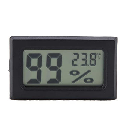 Reptile Thermometer Hygrometer Digital Temperature Humidity Meter Hygrometer Thermometer Humidity Gauge 5s Refresh LCD Built in Probe with C Display for Vivariums Greenhou