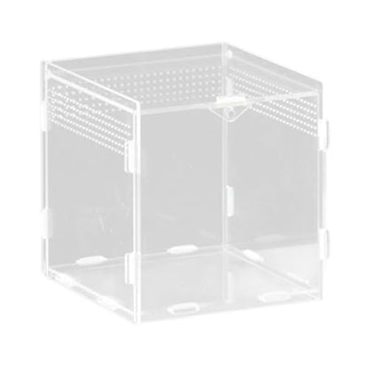 Clear Acrylic Reptiles Tanks with Ventilation Holes Terrarium Box for Small Lizards and Snake Jumping Spiders Watching Reptiles Container Box - size: 10X10X10 vertical
