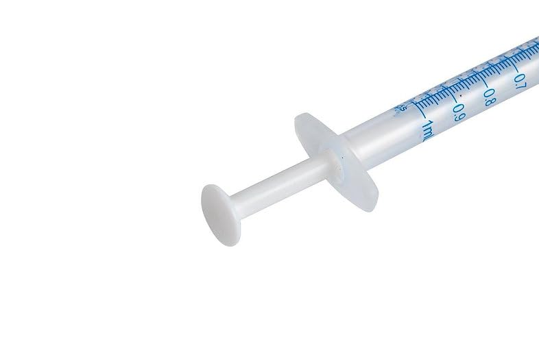 ONE-CARE 1ml Oral Syringe with Cap - Sterile, Individually Wrapped - 100 Dispensers, Slip Tip, Uses include oral administration of medicine for infants, adults and animals - size: 1ml