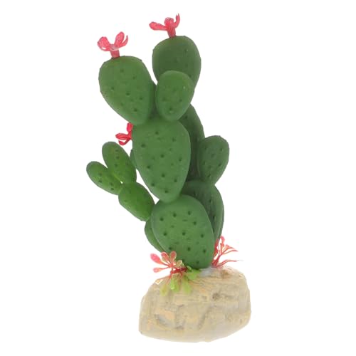 Artificial Plastic Cactus Aquarium Decoration Fish Tank Landscape Plant Vivid Simulated Succulent Ornament for Reptile Terrarium Home Decor