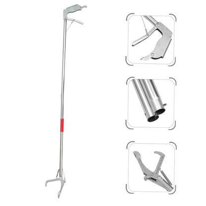Folding Stainless Steel Snake Trap Clamp Safe Snake Catch Tool with Lock for Reptile Handling