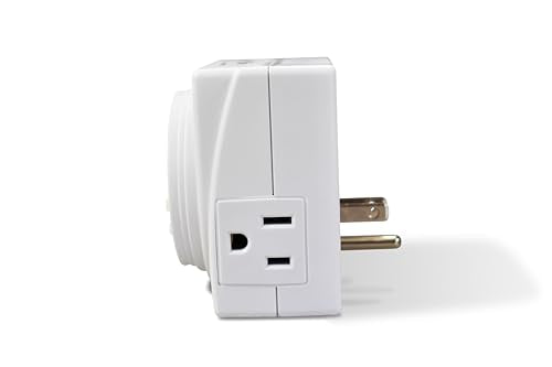 UltraGrow Digital Timer, 7-Day Programmable Electric Outlet Timer, White, LCD Display, Multiple On/Off Settings, Indoor Use