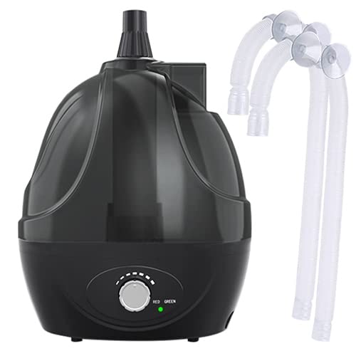 BETAZOOER Reptile Humidifiers Mister Fogger with Extension Tube/Hose, Suitable for Reptiles/Amphibians/Herps/Vivarium with Terrariums and Enclosures (2.5 Liter Tank) - color: Black-2 Tube