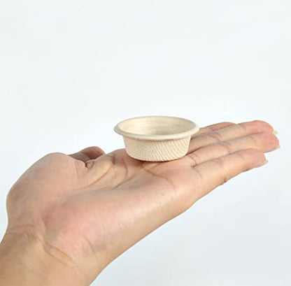 Paper Gecko Feeding Cups Reptiles Food and Water Bowls Feeder 0.5oz Small Cup Feeding Ledge Replacement Cups for Crested Gecko Lizards Spiders,100Pack
