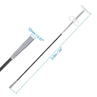 HARFINGTON Flexible Grabber Claw Pick Up Tool 24 Inch 4 Claws Stainless Steel Sewer Cleaning Hook Unclog Sink Sewer Hair Drain Cleaner Tool Sink Unclogger for Toilet Bathtub Sewer White - color: White, size: 24 Inch
