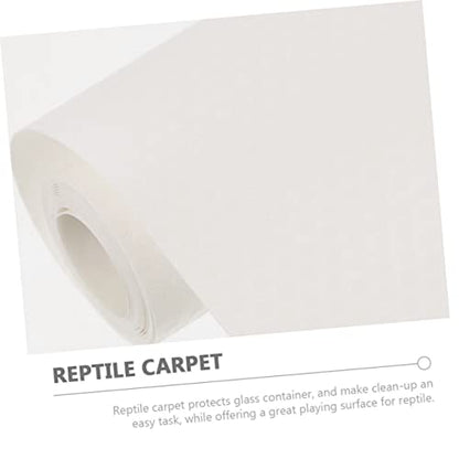 BESPORTBLE Reptile Carpet Mat Durable Eva Substrate for Bearded Dragon Leopard Gecko Tortoise and Snakes Easy Clean Non-Slip Design - color: White