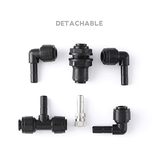 Vexplo Reptile Misting Spray Nozzle for Rainforest Tank Pet Cooling Adjustable Reptile Nozzle Fogger Mist Sprinkler for Full Water Coverage, Replacement Micro Spray Nozzles, 2PCS - size: 2Pack