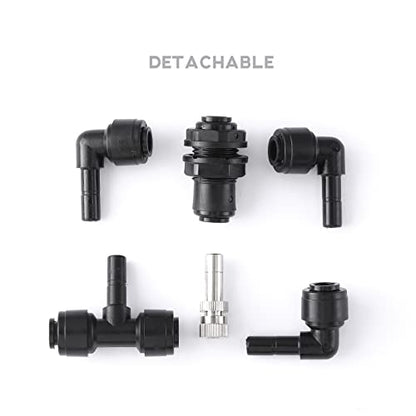 Vexplo Reptile Misting Spray Nozzle for Rainforest Tank Pet Cooling Adjustable Reptile Nozzle Fogger Mist Sprinkler for Full Water Coverage, Replacement Micro Spray Nozzles, 2PCS - size: 2Pack
