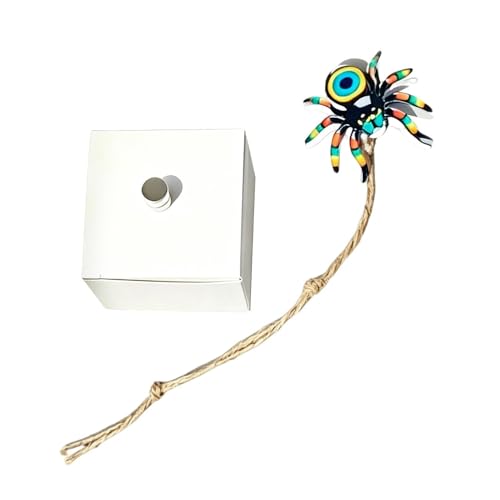 Arachnid Enclosure Decor - Terrarium Climbing Vine, 2x2.12x0.43 Inch Habitat Artificial Tree Branch with Silk Greenery, Magnetic Home Cave, Reptile Basking Platforms for Vivarium - color: Black