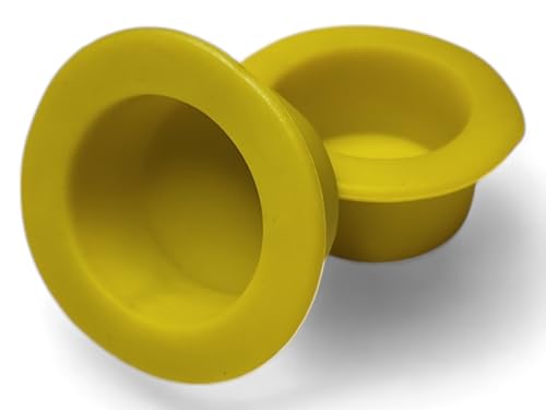 .5oz Yellow Silicone Reptile Feeding Dish – Small Flexible Food & Water Bowl – Ledge Compatible for Suction & Magnetic Holders – Durable, Easy Clean Cup for Geckos, Frogs & Small Pets