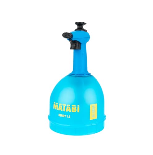Matabi Berry 1.5-48 Ounce Tank Handheld Pump Sprayer - Ergonomic Design - Anti Clog Filter - Adjustable Nozzle - Translucent Blue - Ideal for Indoor and Outdoor Spraying
