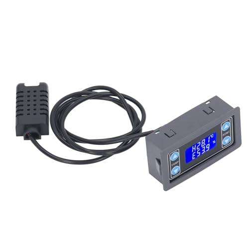 Temperature Humidity Controller Dual Relay Output Digital Thermostat Humidistat Control Module for Greenhouse Reptile Terrarium ABS Material