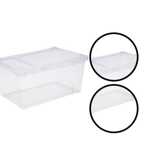 Reptile Terrarium with Ventilation for Small Animal Housing and Habitat - size: 32.5x22x15 cm