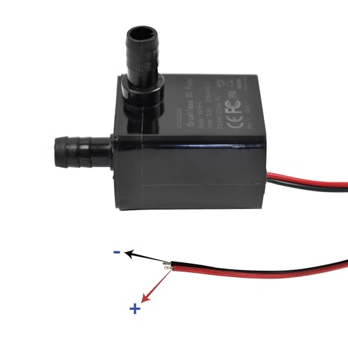 CONQUERALL 12V DC Fountain Pump 63GPH 9.8ft 4.8W for Water Garden and Aquarium - color: 12v 4.8w 240l/H 3m Head Dual Wire, size: 1PC