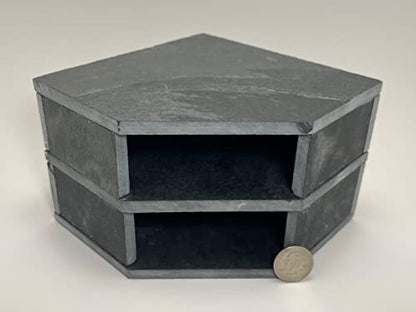 TheFrogHouse Slate Stone Reptile Double Hide 6x6x4.5 Natural Cave Decor