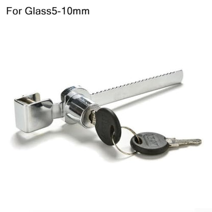 Sliding Glass Door Lock for Reptile Vivarium Terrarium Showcase Display Cabinet, Zinc Alloy Security Latch with Keys, Pet Enclosure Hardware(5-10mm) - size: 5-10mm