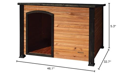 PRECISION PET PRODUCTS Extreme Outback Log Cabin Dog House, Large, Natural Wood (7027013) - color: Walnut/Dark Brown, size: Large, style: Extreme Outdoor Log Cabin