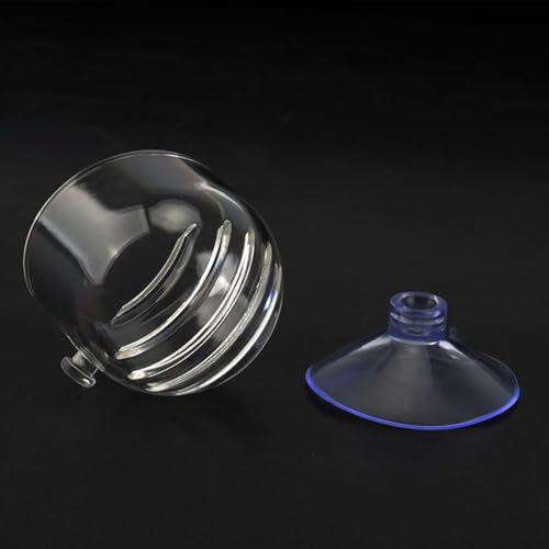 Floating Shrimp Bowl, Aquarium Feeding Tray with Suction Cup, Fish Food Cup Accessory, Reptile and Aquatic Pet Feeder, Tank Tortoise Gecko Bearded Dragon Betta Turtle Shrimp Crab Frog Snake Spider - size: Large